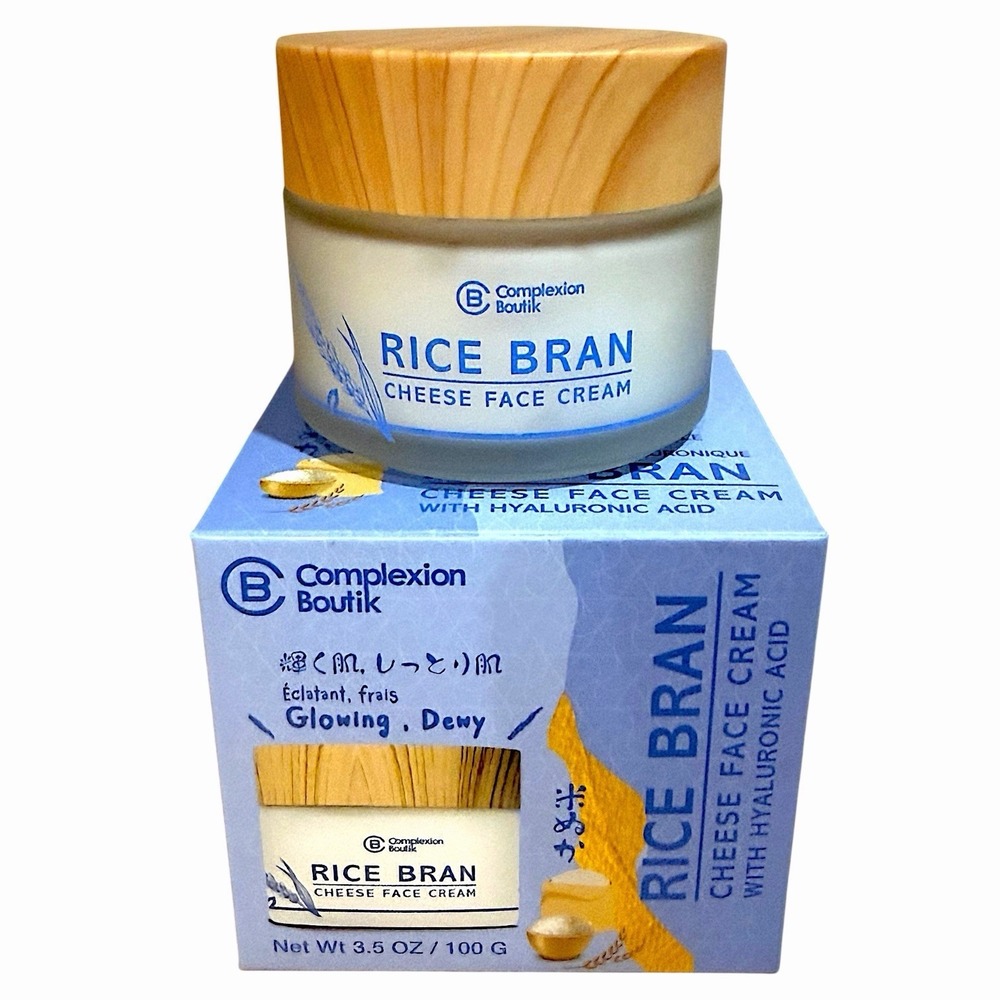 Complexion Boutik Rice Bran Cheese Face Cream w/Hyaluronic‎ Acid 3.5 Oz New